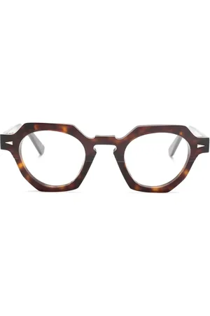 AHLEM Rue De La Paix tortoiseshell hexagonal-frame glasses