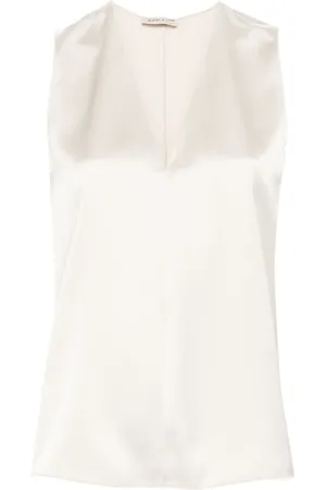 BLANCA Tropeche sleeveless satin blouse