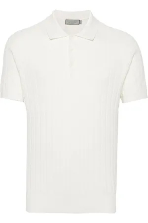 CANALI Knitted cotton polo shirt
