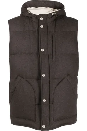 ELEVENTY Press-stud hooded down gilet