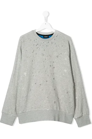 Diesel TEEN distressed crew neck sweatshirt