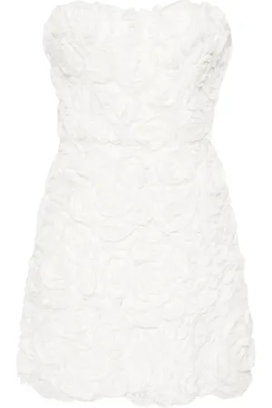 ERMANNO SCERVINO Floral-appliqué lace mini dress