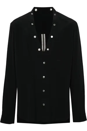 Rick Owens Crepe press-stud shirt