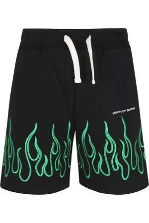 Vision Of Super Flame motif shorts