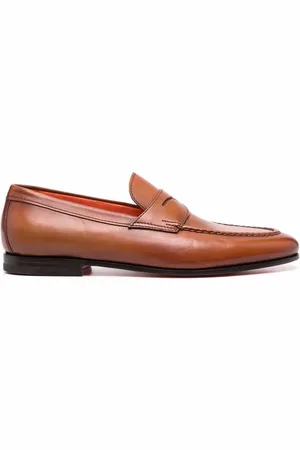 santoni Tonal leather loafers