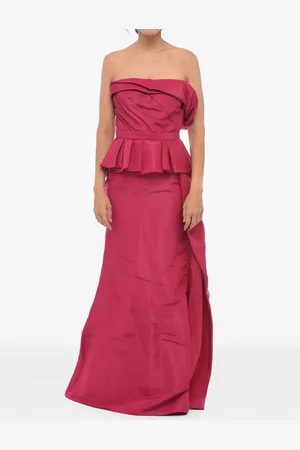 Alexander McQueen Silk peplum dress