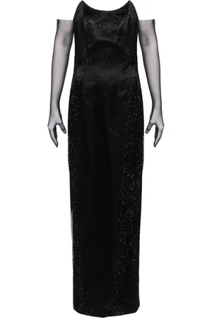 Bazza Alzouman Rhinestone-embellished strapless gown