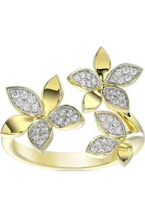 Marchesa Notte 18kt yellow Wild Flower diamond ring