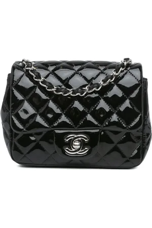 CHANEL 2014 Mini Square Classic Patent Single Flap crossbody bag