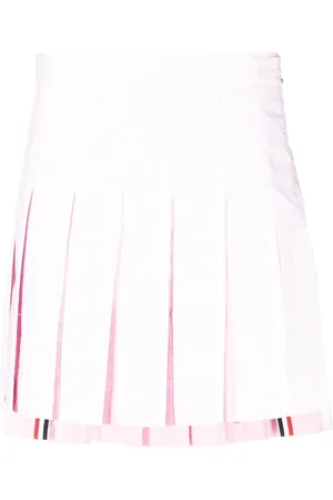 Thom Browne Pleated cotton miniskirt