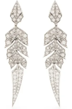STEPHEN WEBSTER 18kt white gold Magnipheasant diamond drop earring