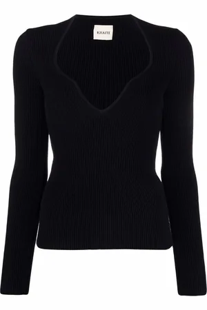 Khaite Long-sleeve ribbed-knit top