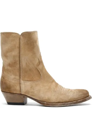 RE/DONE Pointed-toe western suede boots