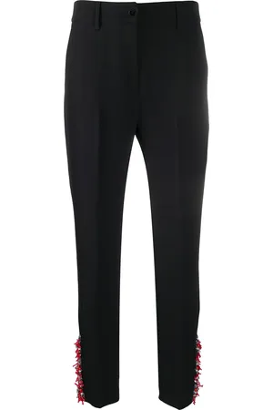 BLUMARINE High-waisted embellished trousers