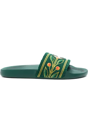 Casablanca Embroidered slides