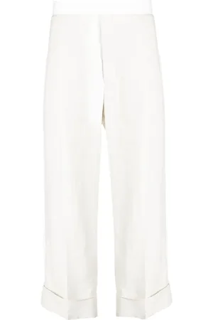 Thom Browne Turn-up linen trousers