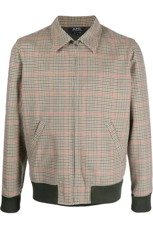 A.P.C. Zip-up checked shirt jacket
