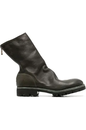 GUIDI Round-toe leather boots