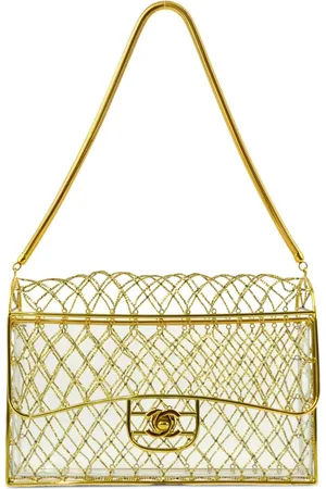 CHANEL 1990-2000s Cage beaded shoulder bag