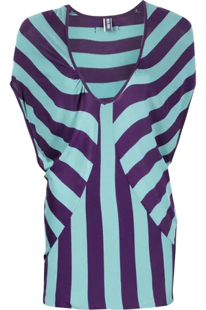Jean Paul Gaultier 1990s U-neck striped blouse
