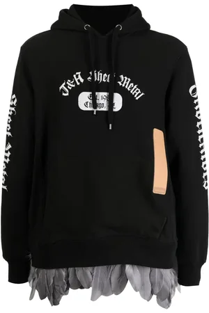 4SDESIGNS Feather-trim hem hoodie