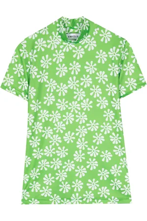 ENFÖLD Floral-print stand-neck T-shirt