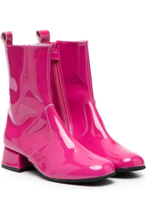 MONNALISA 35mm high-shine finish ankle boots