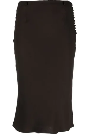 Dior 1990s flared-hem fitted skirt