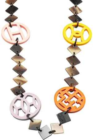 Hermès 2000-2015 Buffalo Horn and Lacquer Lena Necklace costume necklace