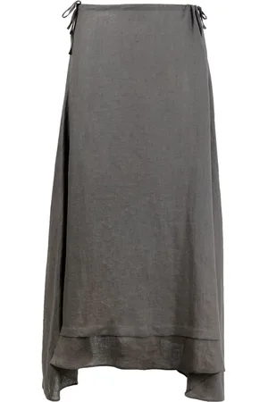 Giorgio Armani 1990s drawstring waistband handkerchief skirt