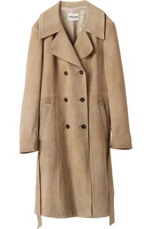 Miu Miu Double-breasted suede coat