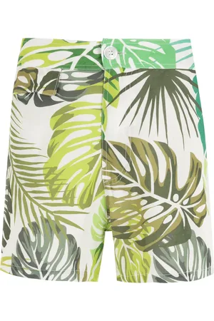 AMIR SLAMA Leaf print shorts