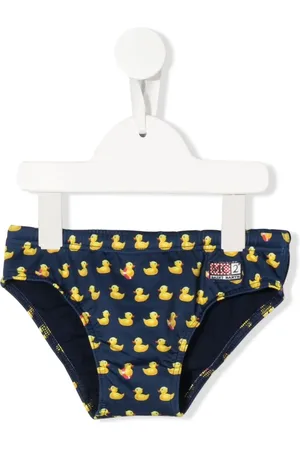 MC2 SAINT BARTH Duck-motif slip-on swim trunks