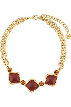 Givenchy 1980s double chain embellished necklace