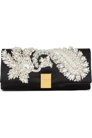 Balmain 1945 Soft embroidered clutch bag