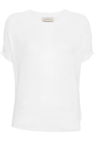 BRUNO MANETTI Metallic-threading open-knit jumper