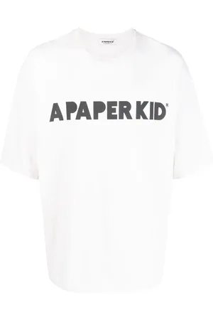 A PAPER KID Logo-print cotton T-shirt