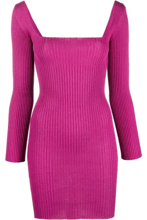 a. roege hove Square-neck ribbed-knit mini dress