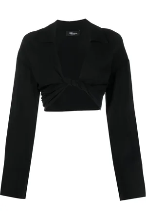 BLUMARINE Twist-detail cropped top