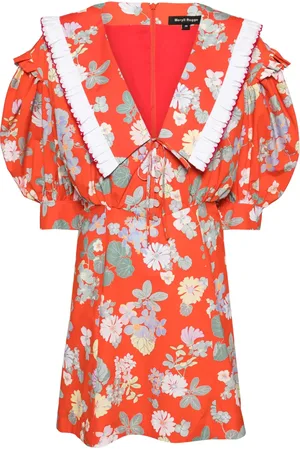 MERYLL ROGGE Floral-print wide-collar dress