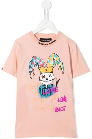 Vision Of Super Baby Drawing Clown-print T-shirt