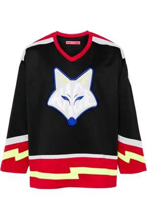 Members OF The Rage Fox-patch hockey jersey