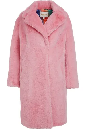 Apparis Faux-fur single-breasted coat