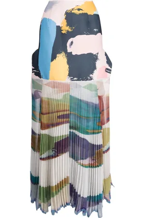 MATICEVSKI Flagrant abstract-print draped skirt