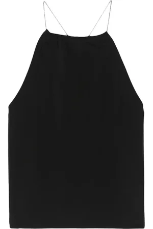 THOM KROM Chain-straps gathered tank top