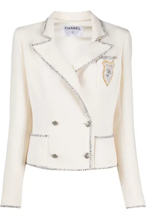 CHANEL 2000s tweed-trim jacket