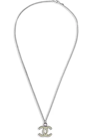CHANEL 2007 CC logo pendant necklace