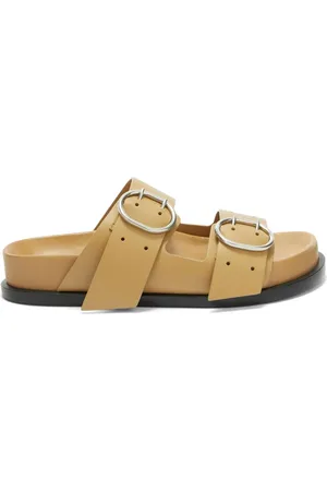 Jil Sander Buckle leather flat sandals