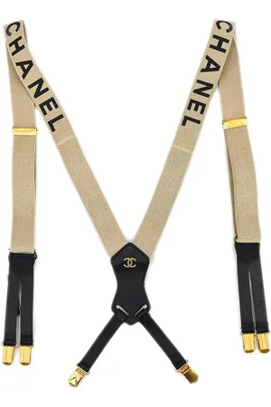 CHANEL 2002 logo suspenders