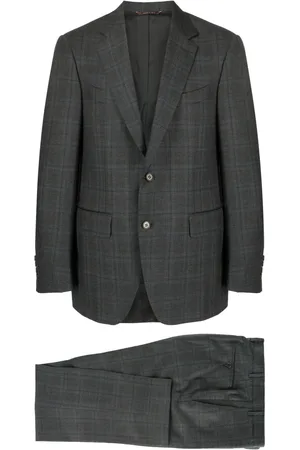 CANALI Checked wool suit